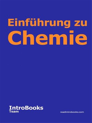 cover image of Einführung zu Chemie